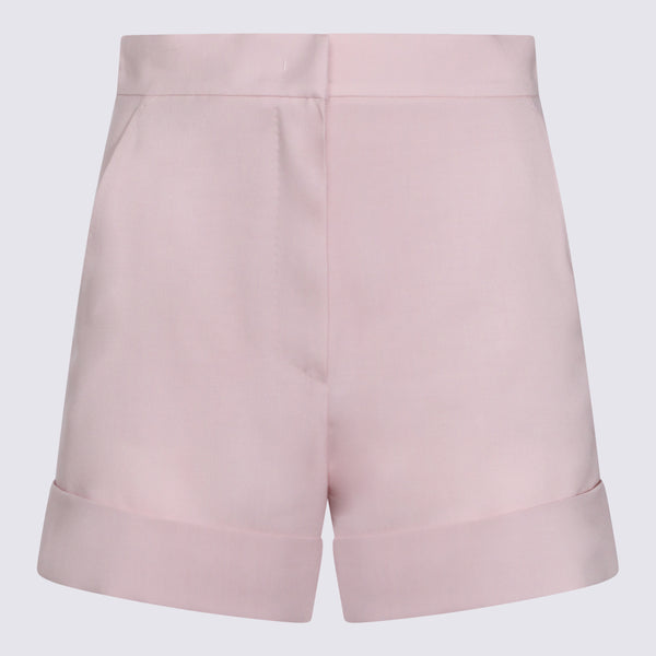 Max Mara 100% Wool bermuda shorts in pink