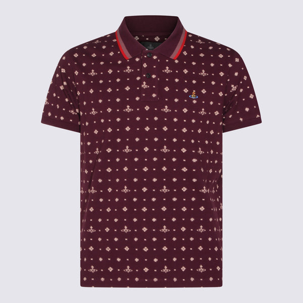 Vivienne Westwood 100% Cotton polo in burgundy