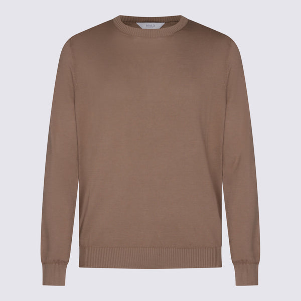 Malo 92% Cotton sweater in beige