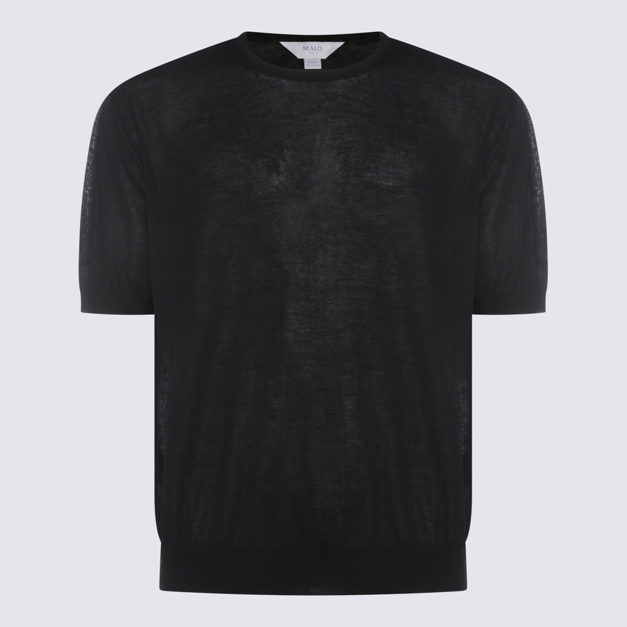Malo 95% cotton t-shirt in black