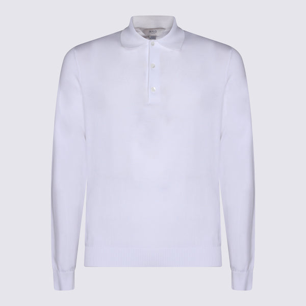 Malo 92% cotton polo in white