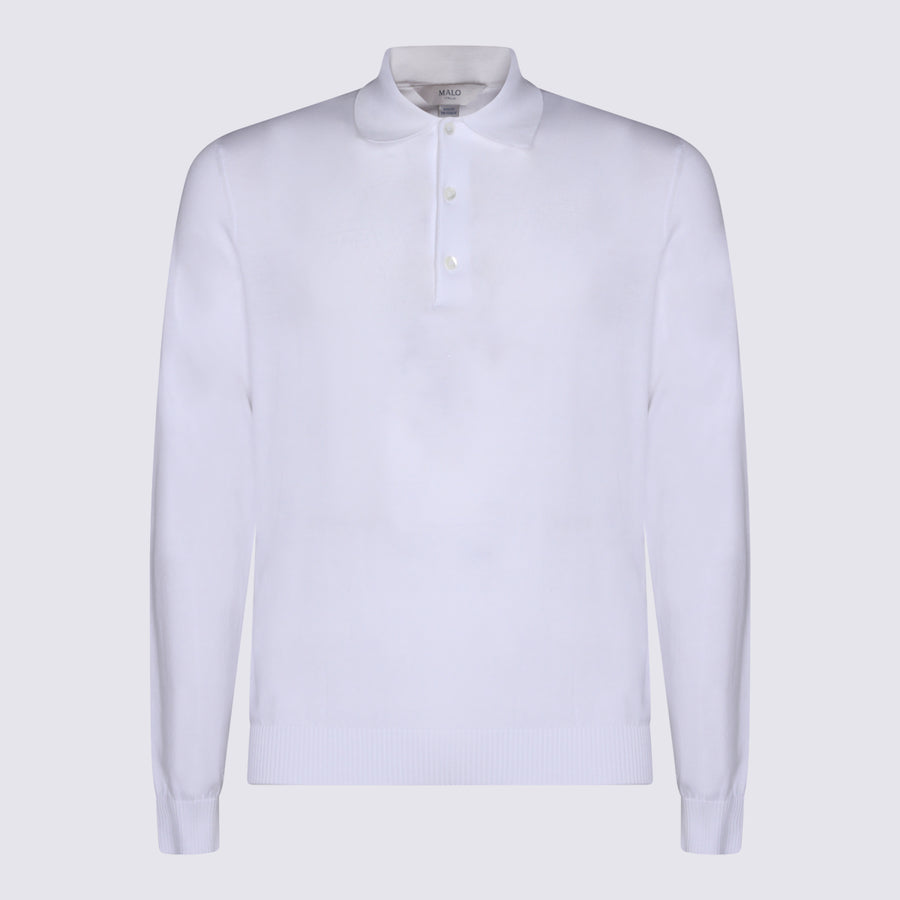 Malo 92% cotton polo in white