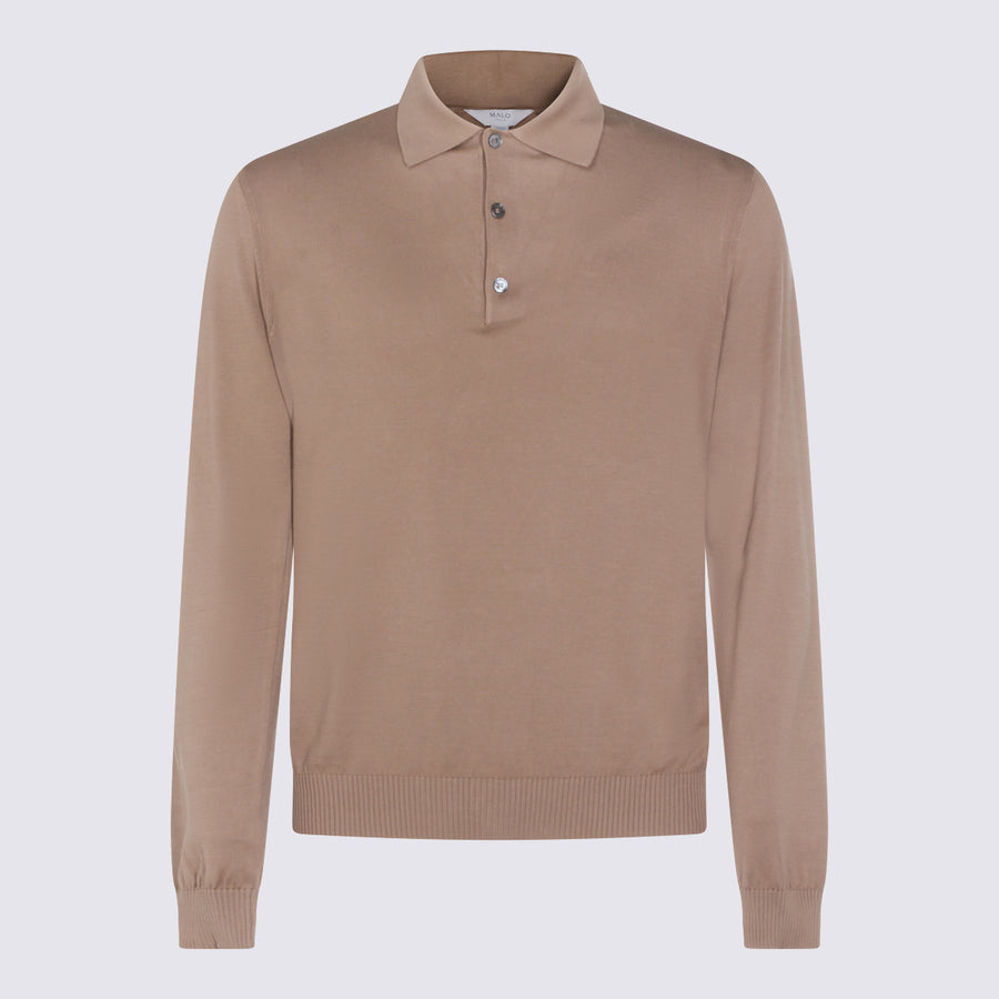 Malo 92% cotton polo in beige