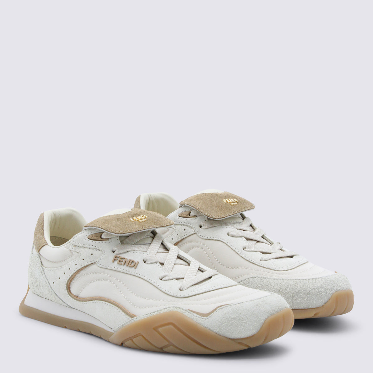 Fendi Sneakers Bruciato/avorio _cover Tex/le Sole El