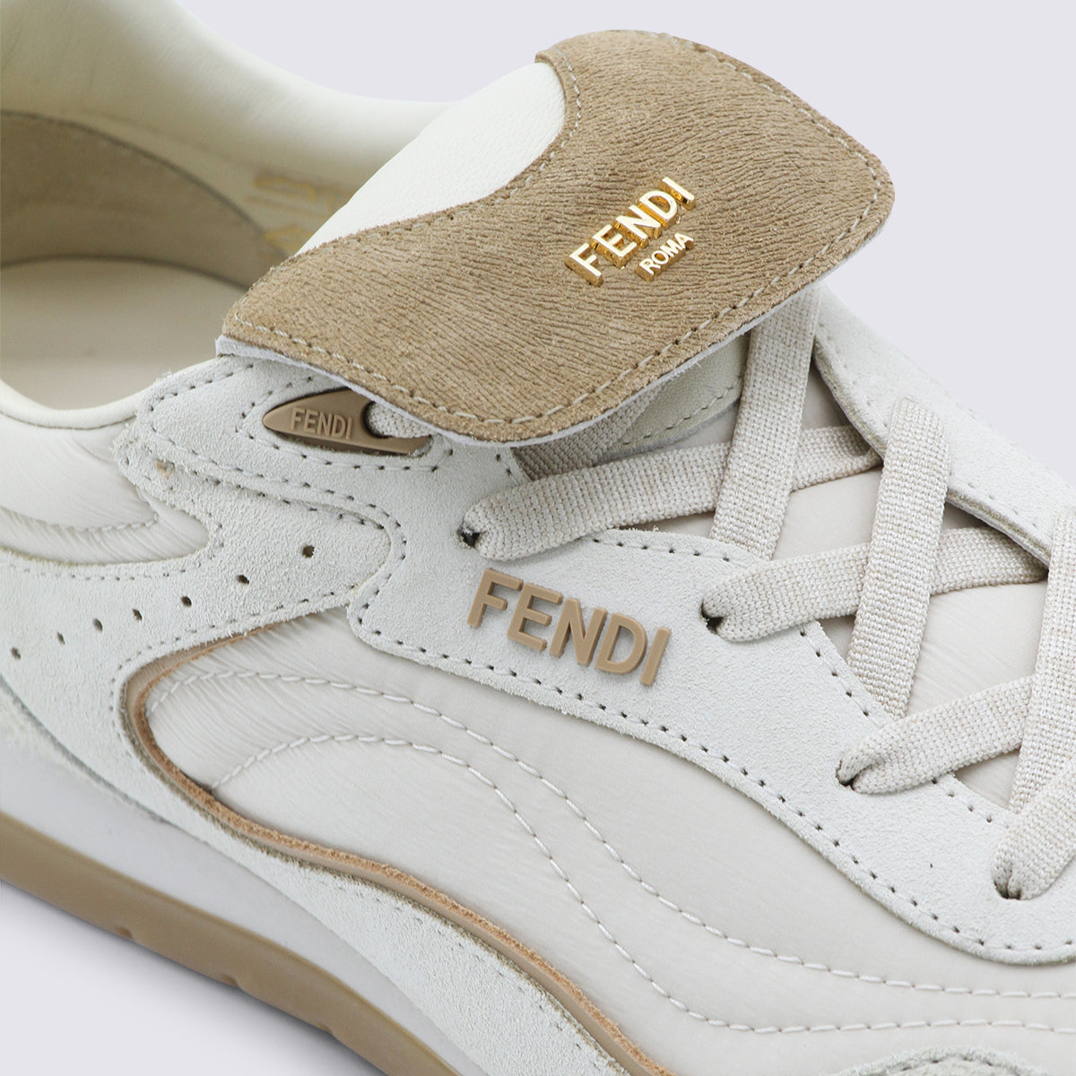 Fendi Sneakers Bruciato/avorio _cover Tex/le Sole El