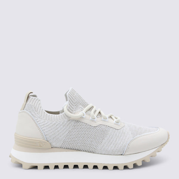 Eleventy 55% polyester sneaker in beige