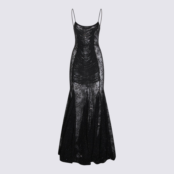 Nissa 92% polyester dress in black