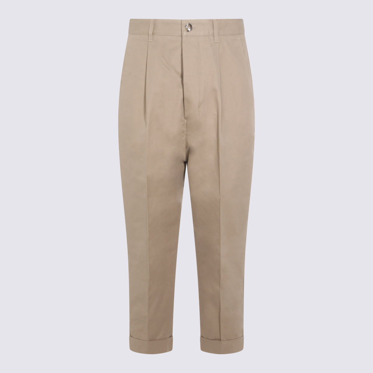 Ami Paris Trousers Beige _100 % Co