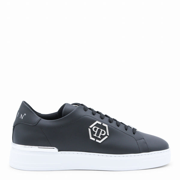 Philipp Plein Leather upper sneaker in black