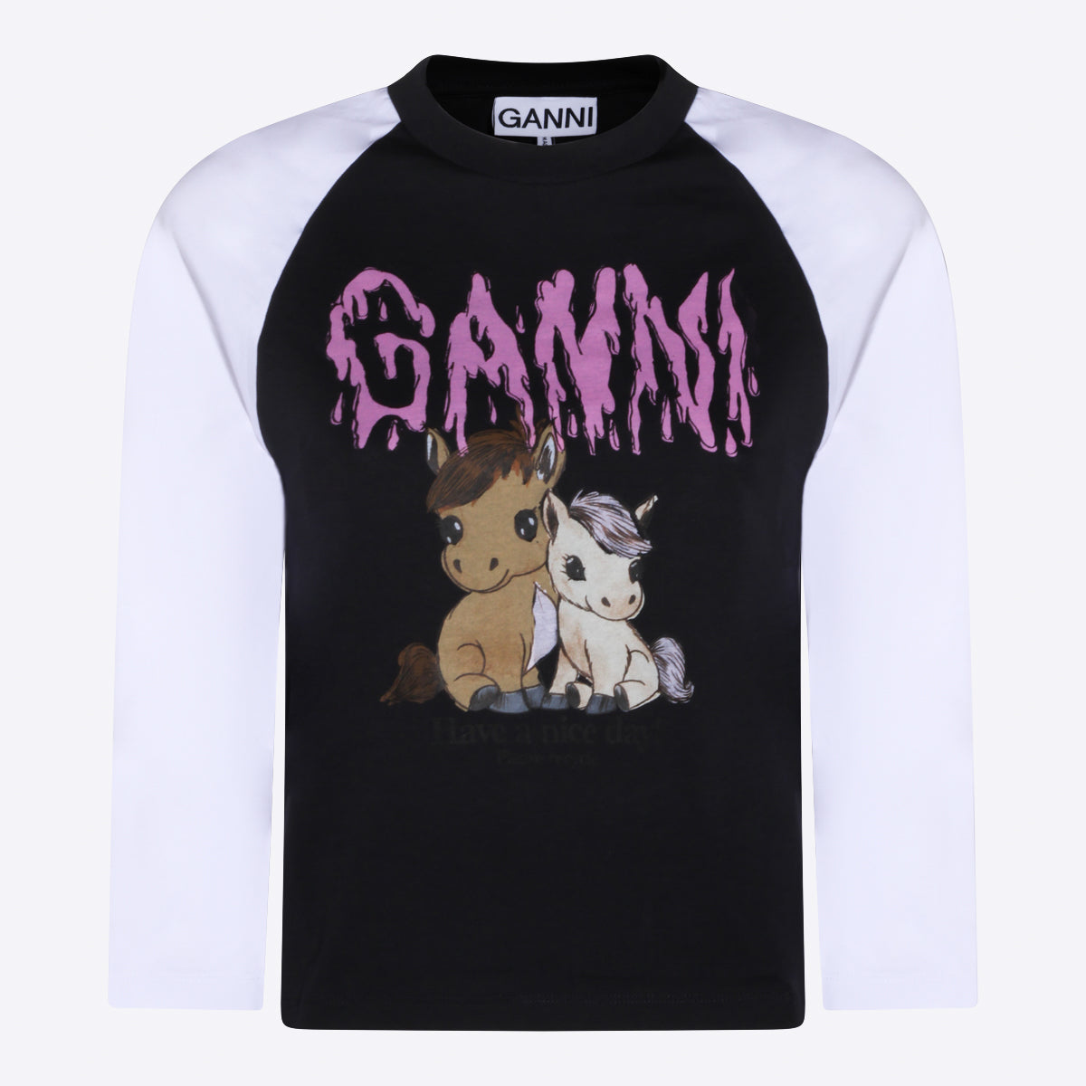 GANNI T-shirts and Polos Phantom _100 % Co