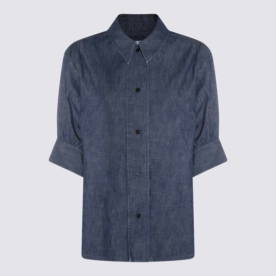 Jil Sander 100% cotton shirt in indigo