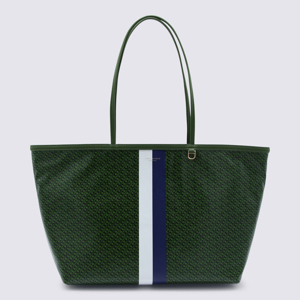 Tory Burch 81% Cotton tote bag in green