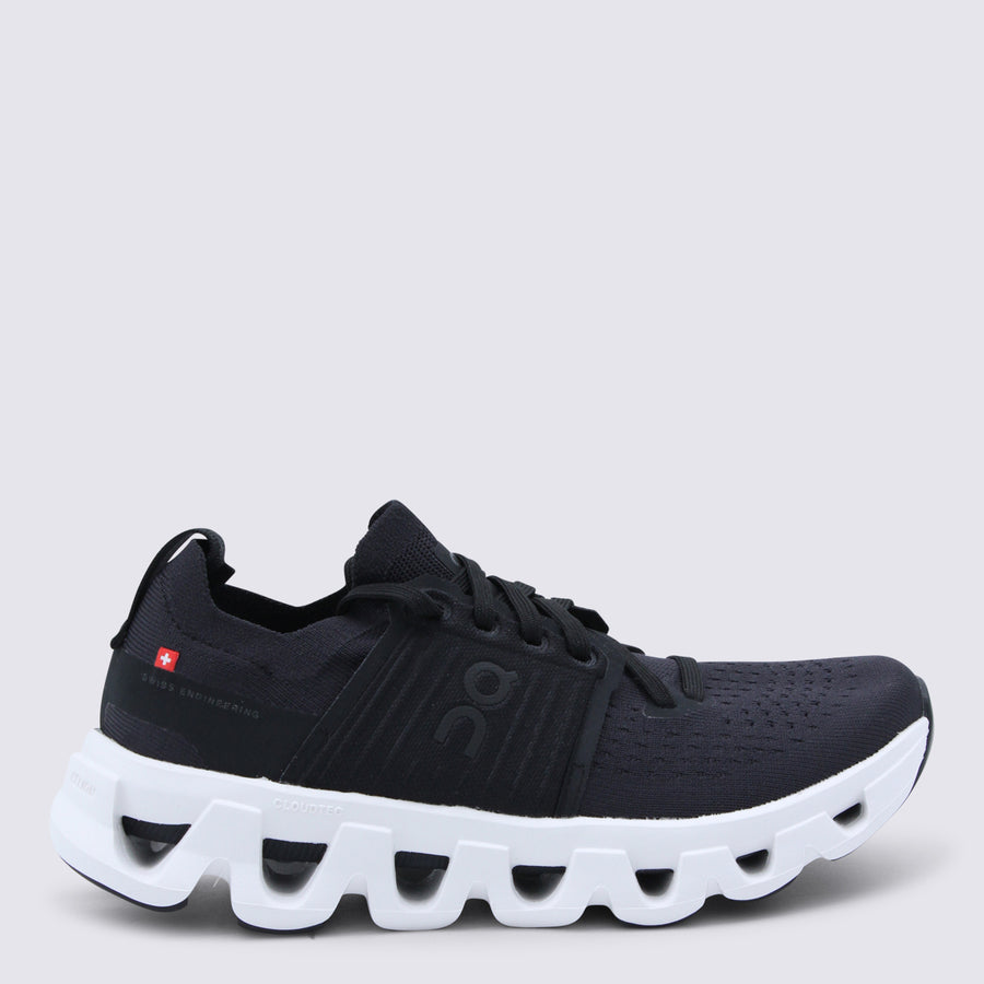 On Mesh textile upper sneaker in black