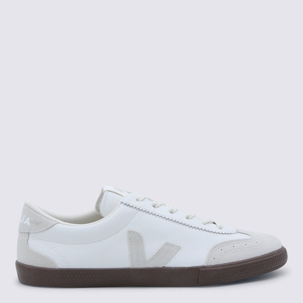 Veja Leather and suede upper sneaker in white