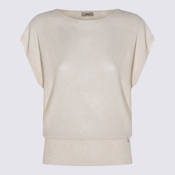 Herno 76% Viscose sweater in beige