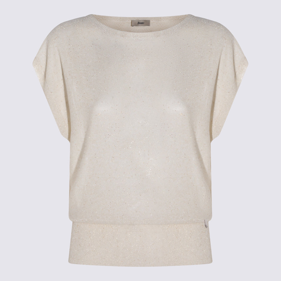 Herno 76% Viscose sweater in beige