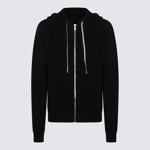 Rick Owens 100% wool hoodie in black