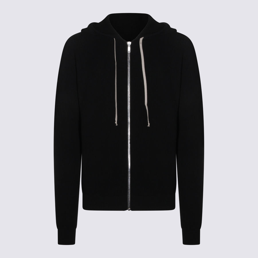 Rick Owens 100% wool hoodie in black