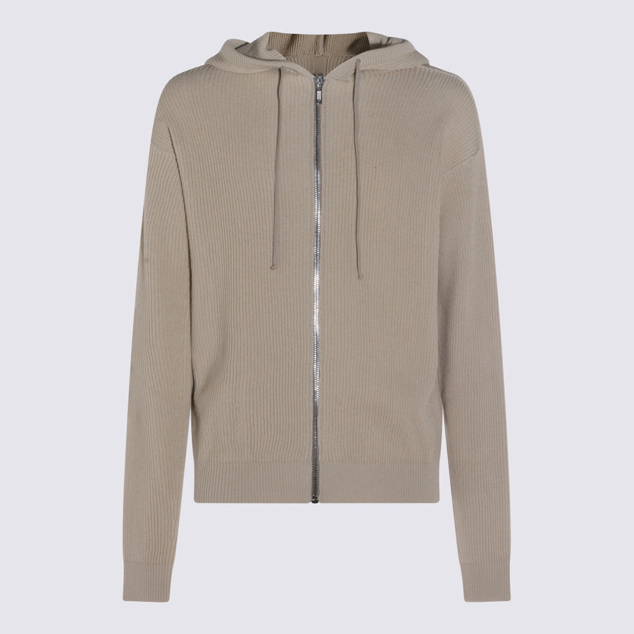 Rick Owens 100% wool hoodie in beige