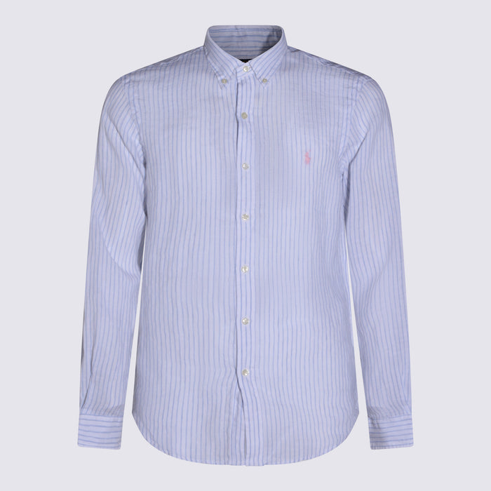 Polo Ralph Lauren Shirts 7188a White Blue _li