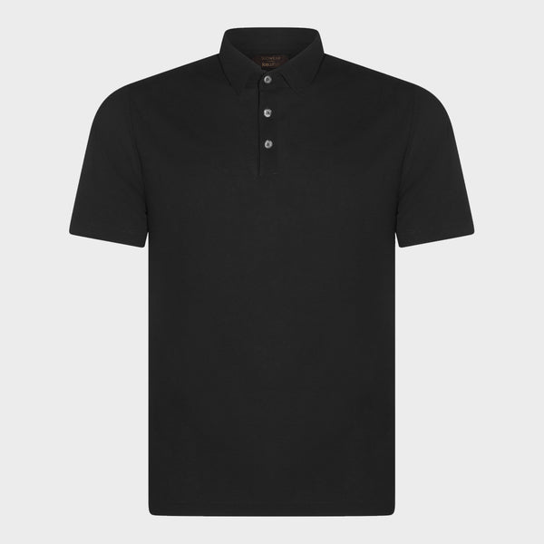 Zanone 100% Cotton polo in black