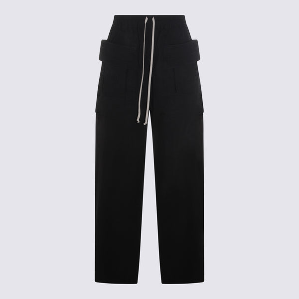 Rick Owens Drkshdw 100% cotton cargo pants in black