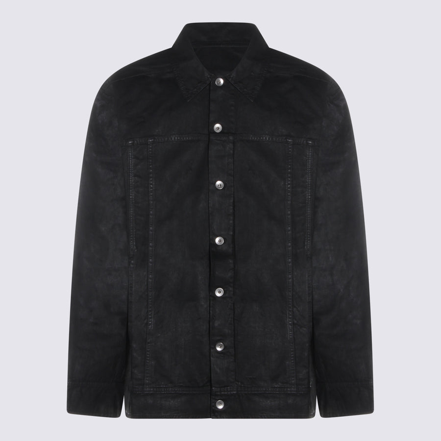 Rick Owens Drkshdw 100% Cotton jacket in black