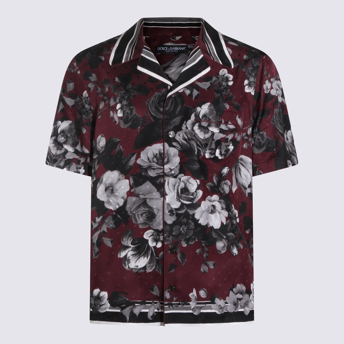Dolce & Gabbana Shirts Bordeauxblack Seta