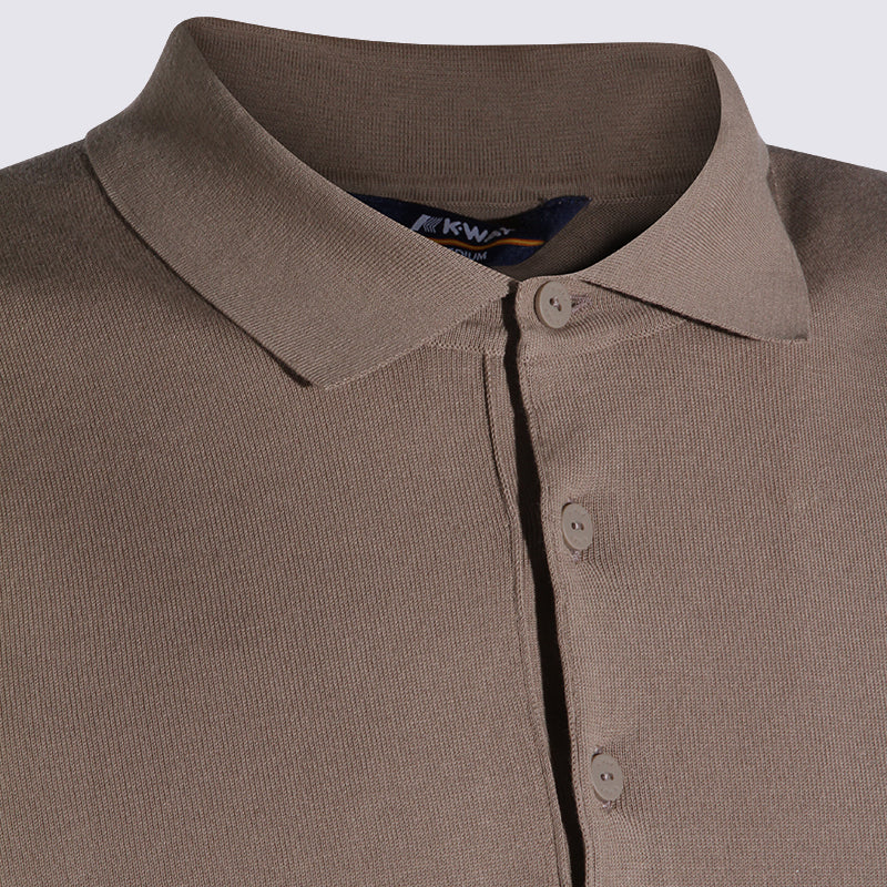 K-Way T-shirts and Polos Beige Taupe _100 % Co
