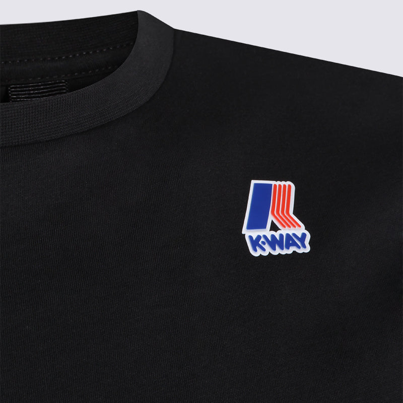 K-Way T-shirts and Polos Black Pure _100 % Co