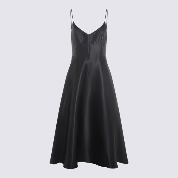 Alberta Ferretti 100% Silk dress in black