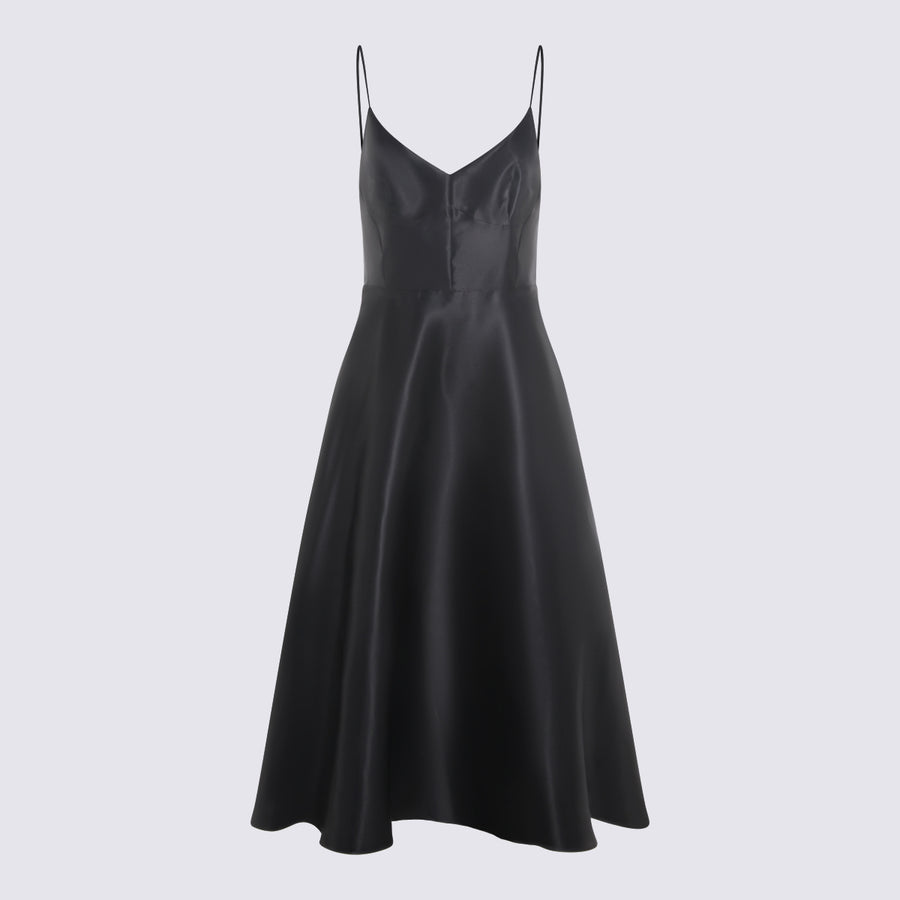 Alberta Ferretti 100% Silk dress in black