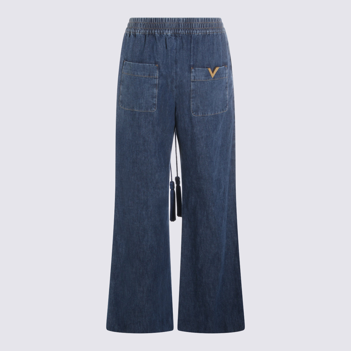 Valentino Trousers Medium Blue _100 % Co