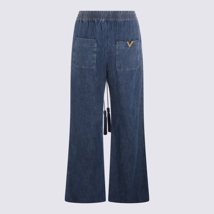 Valentino Trousers Medium Blue _100 % Co