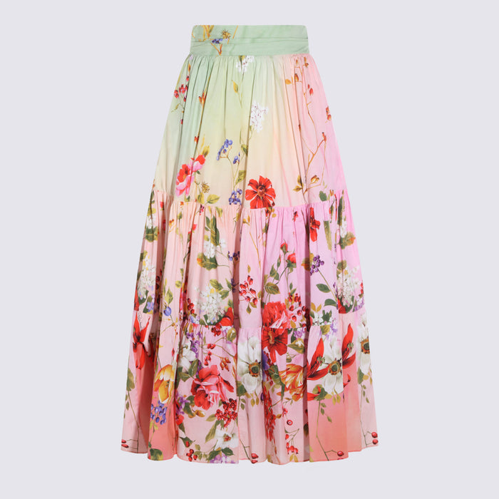 Roberto Cavalli Skirts Green/fuchsia Co El