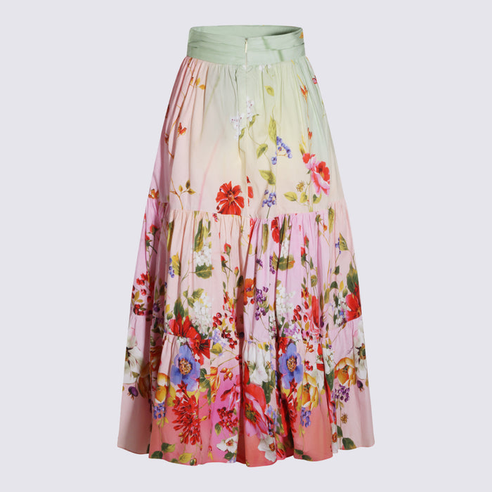 Roberto Cavalli Skirts Green/fuchsia Co El