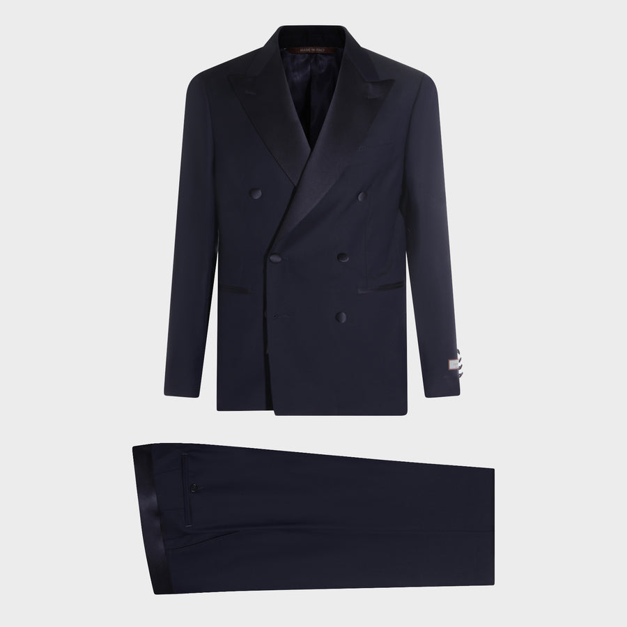 Canali 100% Wool pant suit in navy