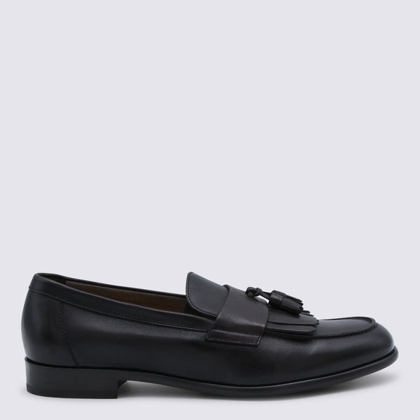 Doucal'S Leather upper loafer in brown