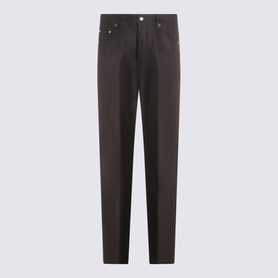 Rick Owens 62% Cotton jeans in brown