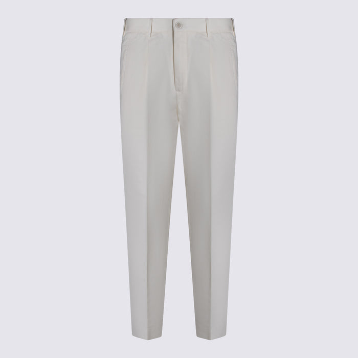 Incotex Trousers White _100 % Co