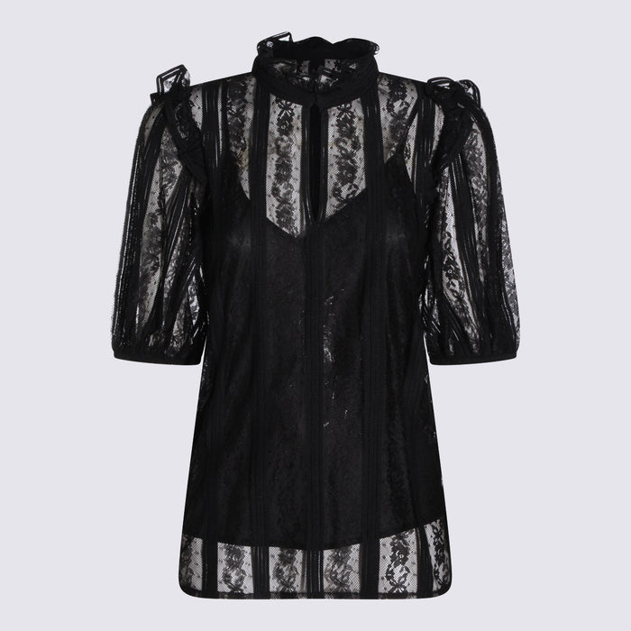 Twin-Set Top Black Pa Co
