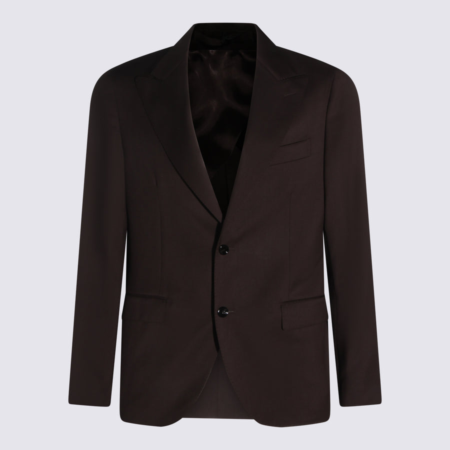 Lardini 100% wool blazer in brown