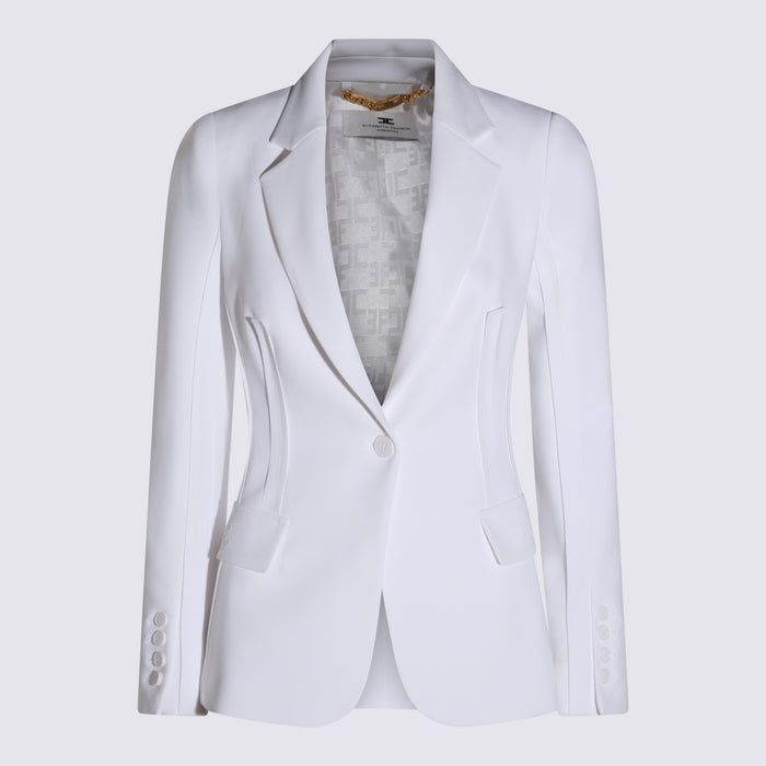 Elisabetta Franchi Jackets Ivory Plea