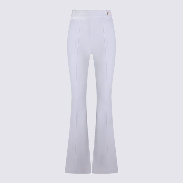 Elisabetta Franchi 96% Polyester trousers in white