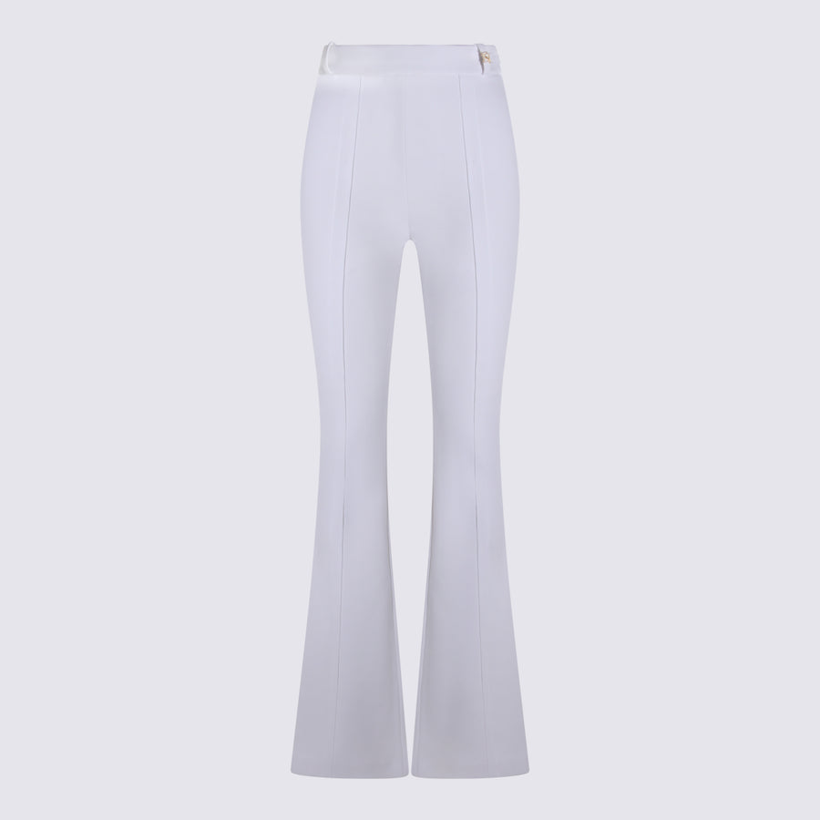 Elisabetta Franchi 96% Polyester trousers in white
