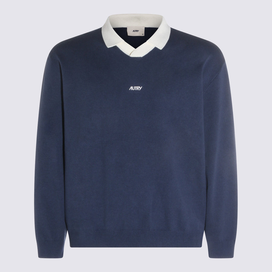 Autry 50% Cotton sweater in navy