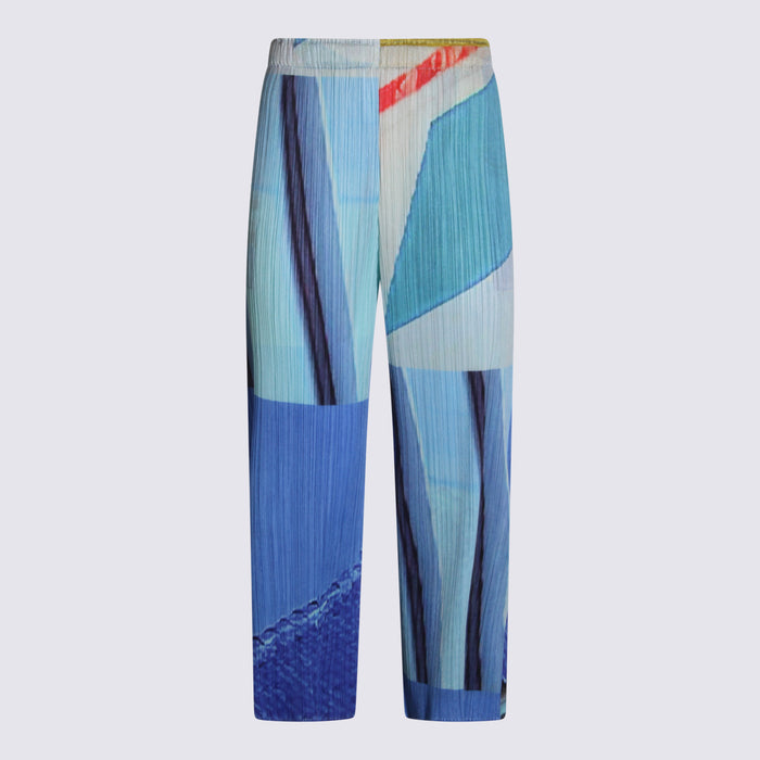 Pleats Please Issey Miyake Trousers Blue/yellow _pl