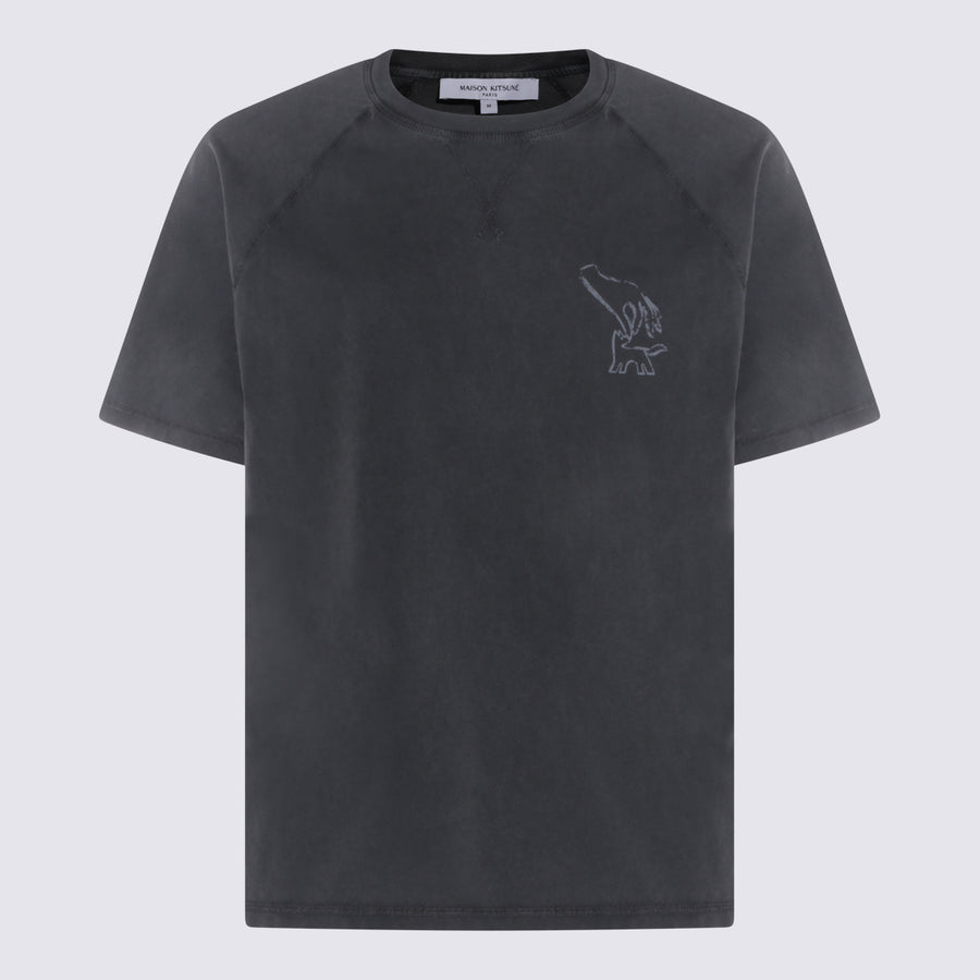 Maison Kitsune' 100% Cotton t-shirt in black