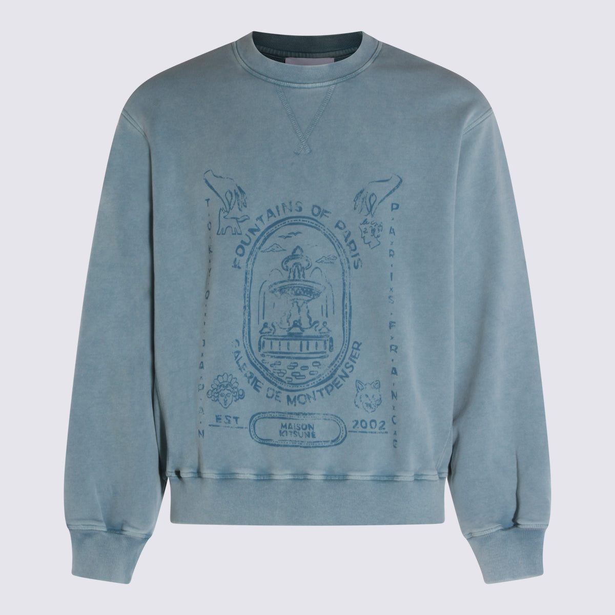 MAISON KITSUNE Sweaters Stone Blue Faded _co