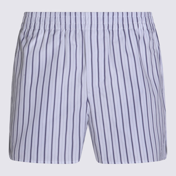 AMI Paris 100% cotton shorts in blue